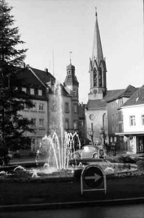 Emmendingen: Marktplatz mit Springbrunnen