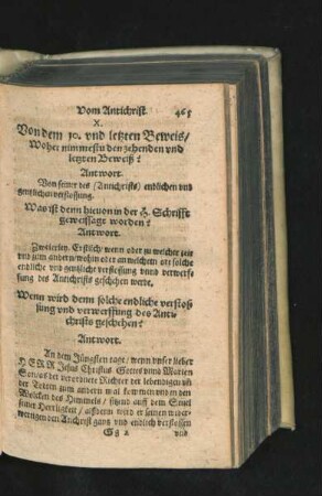 X. Von seiner des (Antichrists) endlichen und gentzlichen verstossung.