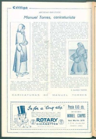 Artistas gallegos : Manuel Torres, caricaturista