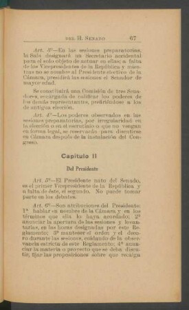 Capítulo II - Del Presidente