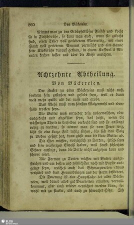 Achtzehnte Abtheilung. Von Bäckereien