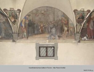 Freskenzyklus mit Darstellungen zu den Ursprüngen des Servitenordens : Tod des Buonagiunta Manetti während der Messe (1261)