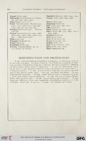 Berichtigungen und Ergänzungen