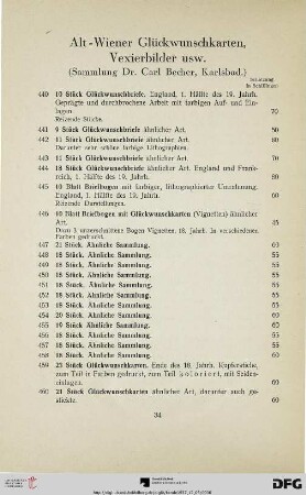 Alt-Wiener Glückwunschkarten Vexierbilder usw. (Nr. 440-480)