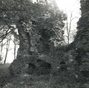 Oschatz-Altoschatz. Schloss Osterland (Jagdschloss Kaiser Friedrichs II.). 1211/1230. Teilansicht der Ruine