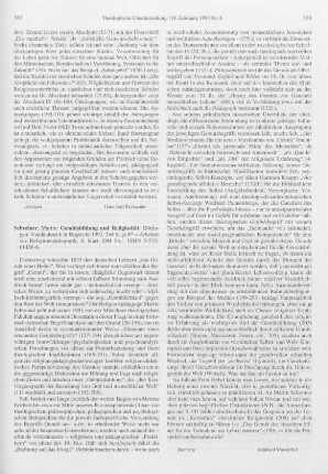 557-558 [Rezension] Schreiner, Martin, Gemütsbildung und Religiosität