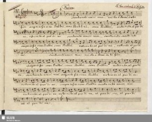 740. Cavatina et Duettino: Care Donne sventurata / Paisiello, G.