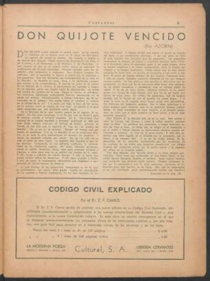 Don Quijote vencido