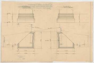 Thiersch, Friedrich von; Wiesbaden; Kurhaus - Pilaster im Großen Konzertsaal (Grundrisse, Ansichten)