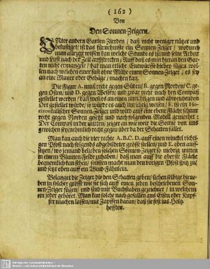 Von den Sonnen-Zeigern