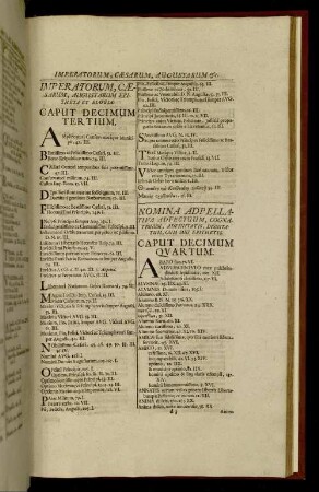 Imperatorum, Caesarum, Augustarum Epitheta Et Elogia. Caput Decimum Tertium