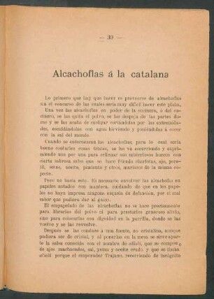Alcachoflas á la catalana