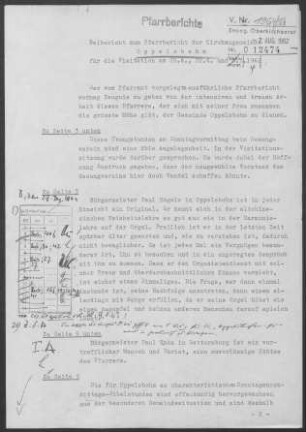 Oppelsbohm mit Filialen: Visitationsbericht mit Pfarrbericht 1962