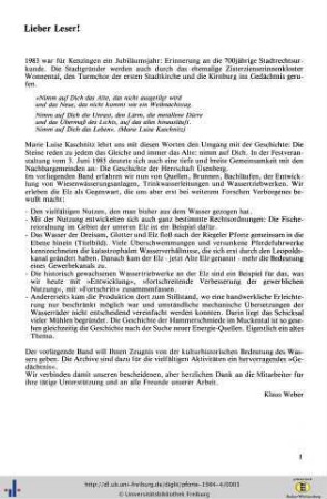 Lieber Leser!