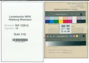 Entnazifizierung Fritz Quiel , geb. 12.03.1893 (Polizeibeamter)