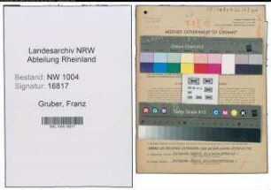 Entnazifizierung Franz Gruber , geb. 28.10.1917 (Kaufmaennischer Angestellter)