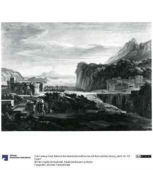 Italienische Ideallandschaft (Ischia mit Blick auf den Vesuv)