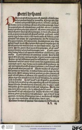 Petere id quod est in principio est, quando conclusio que debet probari sumitur in premissis...