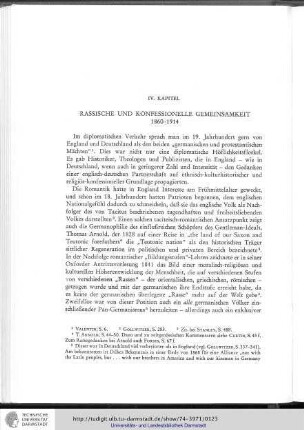 IV. Kapitel: Rassische und konfessionelle Gemeinsamkeit 1860-1914