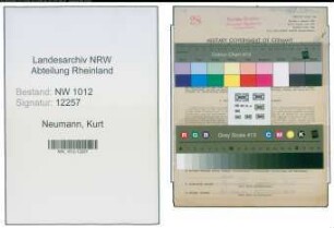 Entnazifizierung Kurt Neumann , geb. 25.10.1903 (Maschinen-Meister)