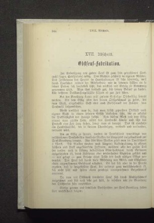 17. Abschnitt. Obstsenf-Fabrikation.