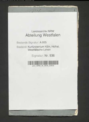 Bericht und Gutachten in Sachen der Belehnung des Henrich Anton Bertram zu Geseke mit dem Gut zu Holthausen vor Geseke