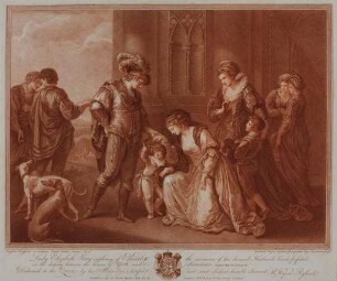 Lady Elizabeth Grey bittet Edward IV., ihr den Besitz ihres verstorbenen Mannes zurückzugeben