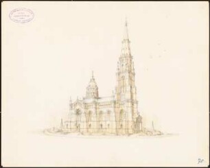 Dankeskirche am Zoologischen Garten, Berlin-Charlottenburg: Perspektivische Ansicht