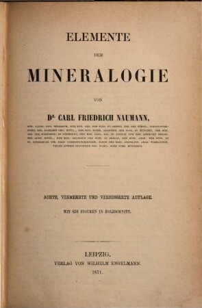 Elemente der Mineralogie