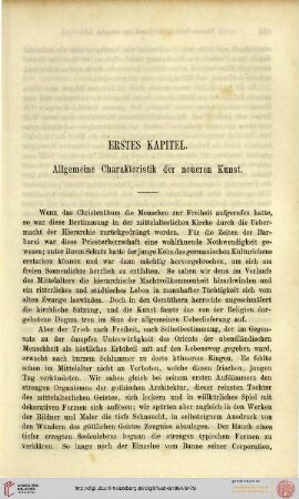 I. Allgemeine Charakteristik der neueren Kunst