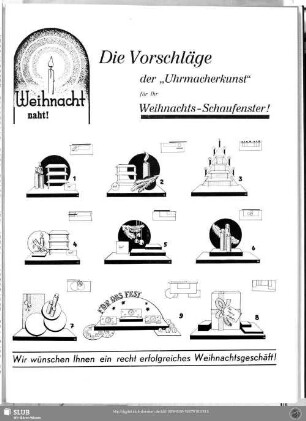 Die Vorschläge der "Uhrmacherkunst" für ihr Weihnachts-Schaufenster!