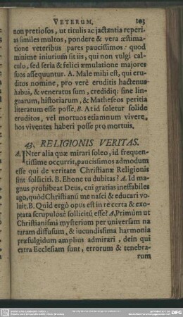 43. Religionis Veritas