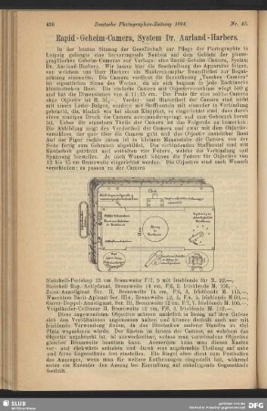 Rapid-Geheim-Camera, System Dr. Aarland-Harbers