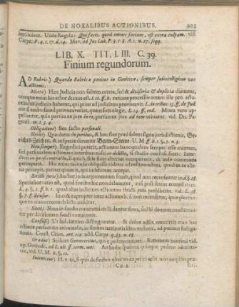 Tit. I. III. C. 39. Finium regundorum.