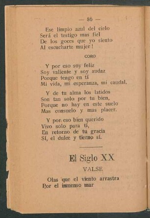 El Siglo XX : Valse