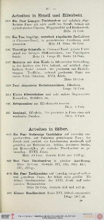 Arbeiten in Email und Elfenbein (Nr. 394-401)