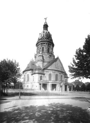 Mannheim. Christuskirche (1911; Theophil Frey, Christian Schrade). Ansicht von Westen