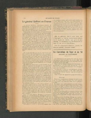 Le général Gallieni en France.