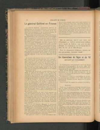 Le général Gallieni en France.