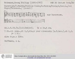 Ouvertüre c-moll