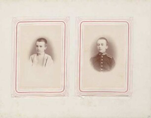 links: Unbekannt (Knabe) rechts: Unbekannt (Knabe in Uniform)