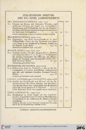 Italienische Meister des XV.-XVIII. Jahrhunderts