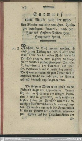 Entwurf einer Attake nach der neuesten Manier aus eine von Hrn. Bilfinger befestigtes Zitadell, nach der Idee des Hessencasselschen Hrn. Haupmann Pauli