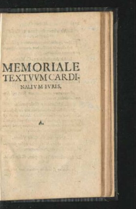 Memoriale Textuum Cardinalium Iuris.