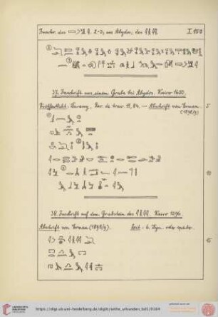37. Inschrift aus einem Grabe bei Abydos (Kairo 1650)