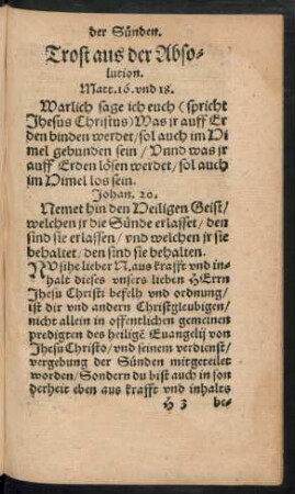 Trost aus der Absolution.