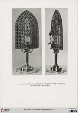 Edelmetallarbeiten der Silberwarenfabrik P. Bruckmann & Söhne A. G., Heilbronn