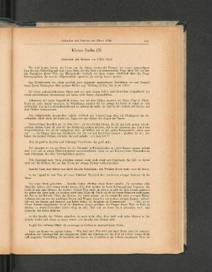 Kleine Fische (II). Gedanken und Notizen von Albert Mähl.
