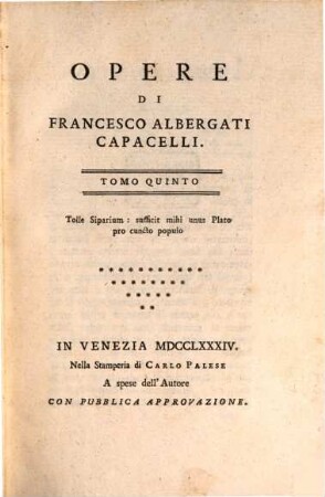 Opere Di Francesco Albergati Capacelli. 5