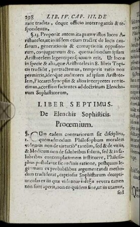 Liber Septimus. De Elenchis Sophisticis.